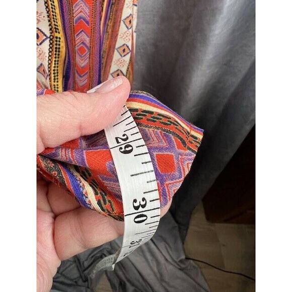 Ppla Chalco Swing Dress Sleeveless Halter High Neckline Multicolor Boho Sz M - Picture 3 of 4